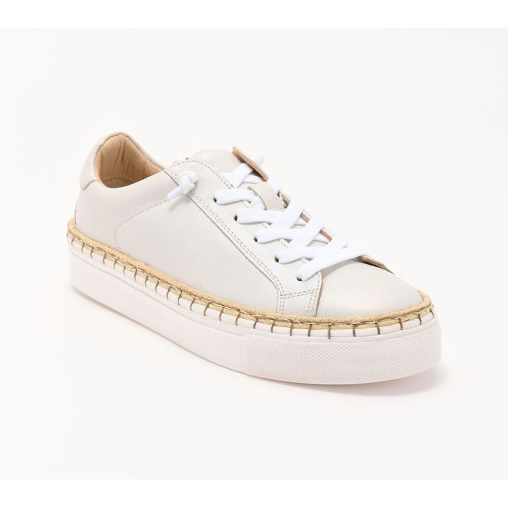 Diba True Women's Sz 8 Leather Lace-Up Sneakers Multi-colored